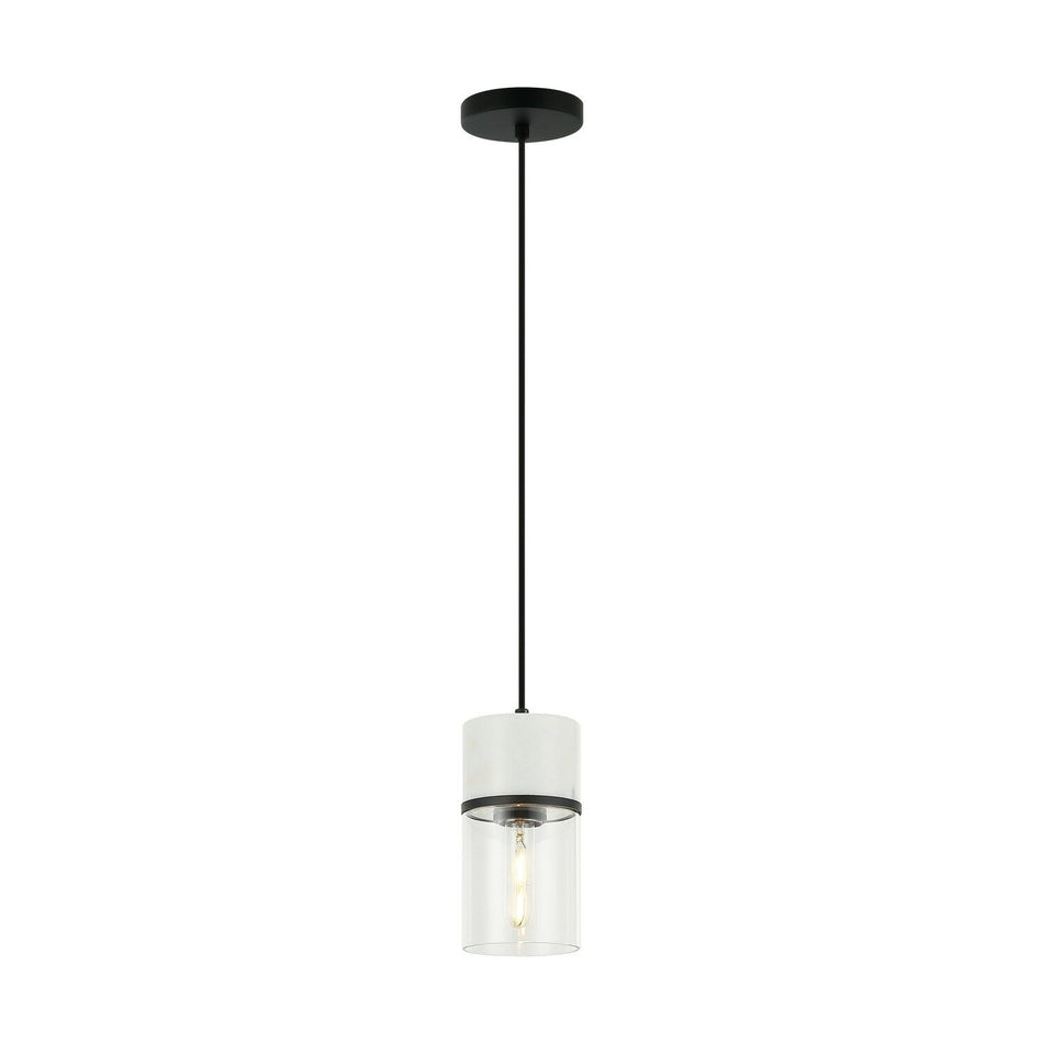 Marmor Matte Black + White Marble Pendant – Matteo Lighting