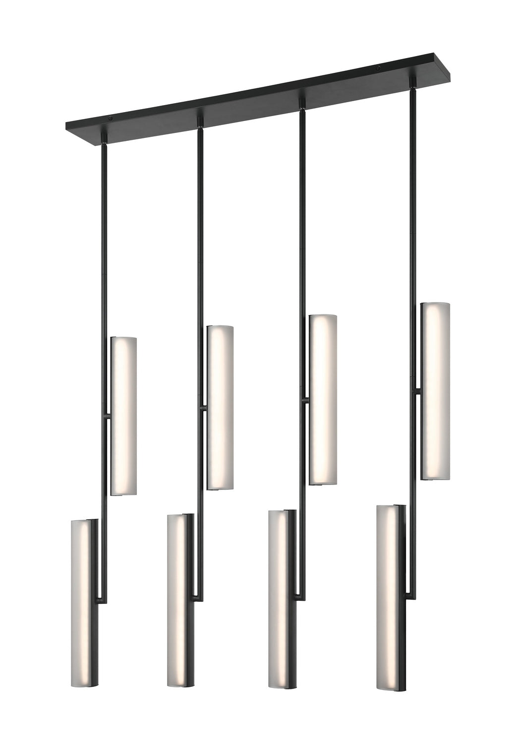 Axis 8-Light Matte Black Chandelier C32208MBSM