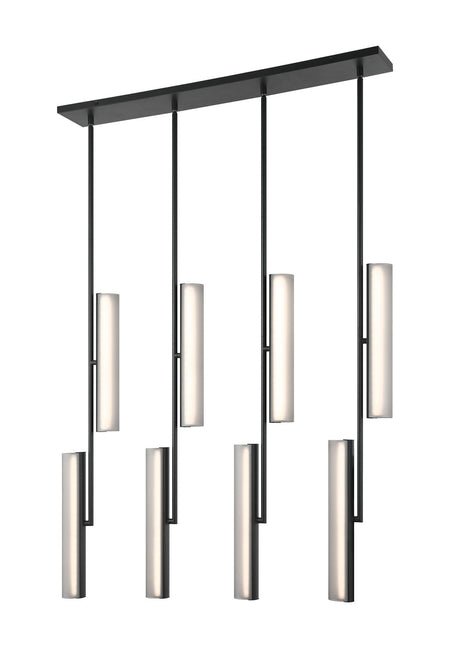 Axis 8-Light Matte Black Chandelier C32208MBSM