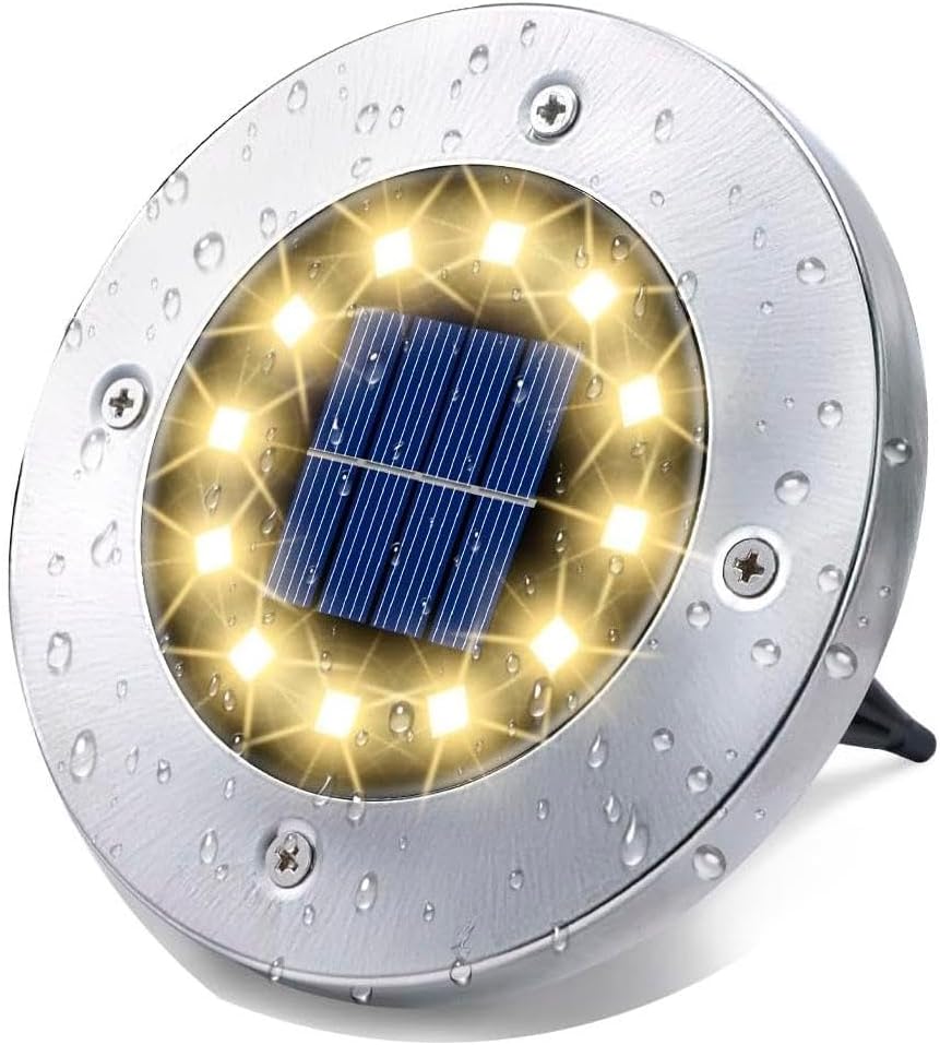 12 Pack Solar Ground Lights Outdoor Waterproof IP65”