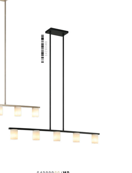 Lindy 5-Light Matte Black linear alabaster chandelier - Matteo 2026 catalog