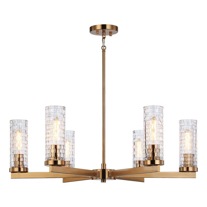 Weaver 6-Light Aged Gold Chandelier – Matteo Lighting