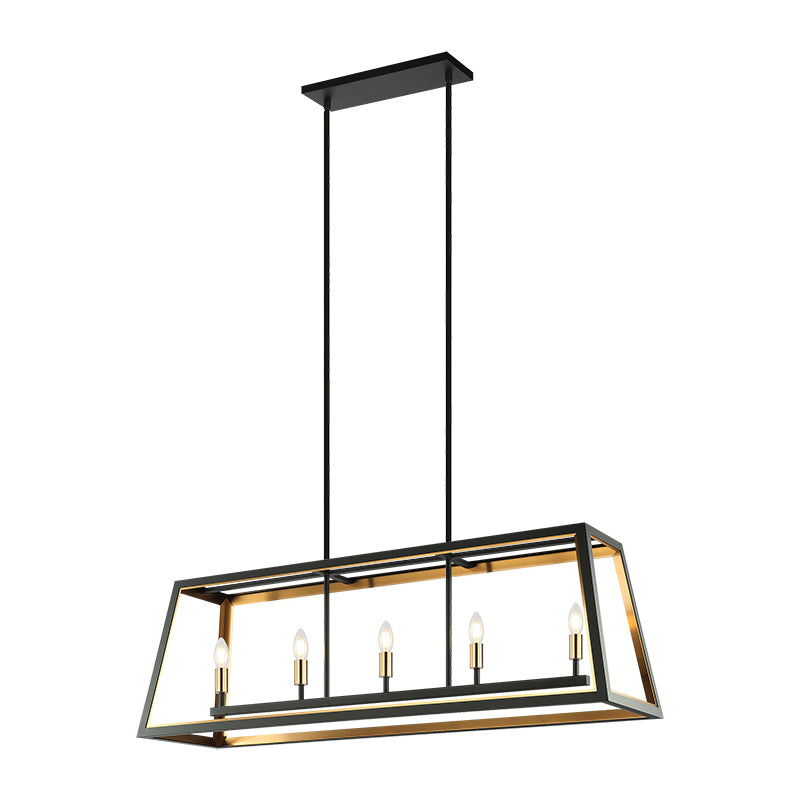 Rosalie 5-Light Black + Aged Gold Chandelier – Matteo Lighting