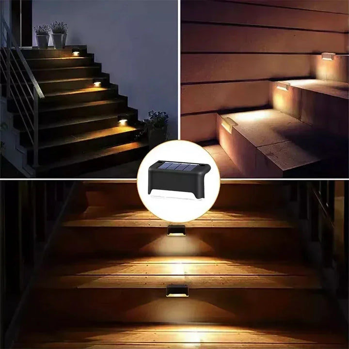 12-Pack Solar Deck Lights - Waterproof LED Outdoor Step Lamps