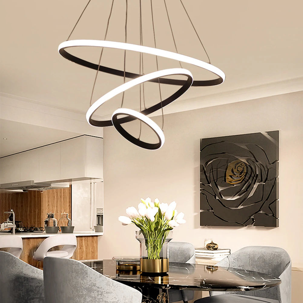 Nordic Luxury Ceiling Chandelier Adjustable Ceiling Light High Brightness Decor Ornament for Living Room Dining Room Bedroom