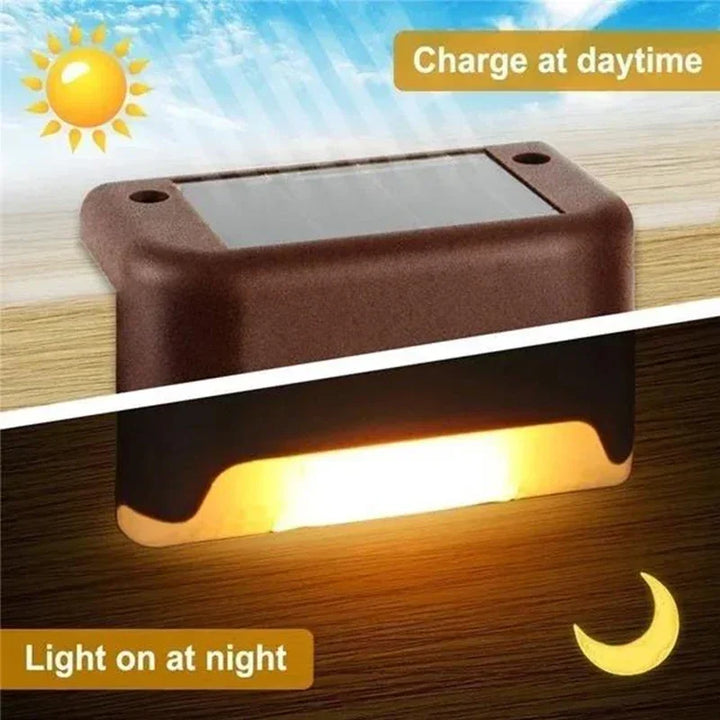 12-Pack Solar Deck Lights - Waterproof LED Outdoor Step Lamps