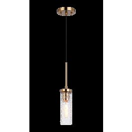 Weaver Aged Gold Brass Pendant Light by Matteo Lighting C32101AG
