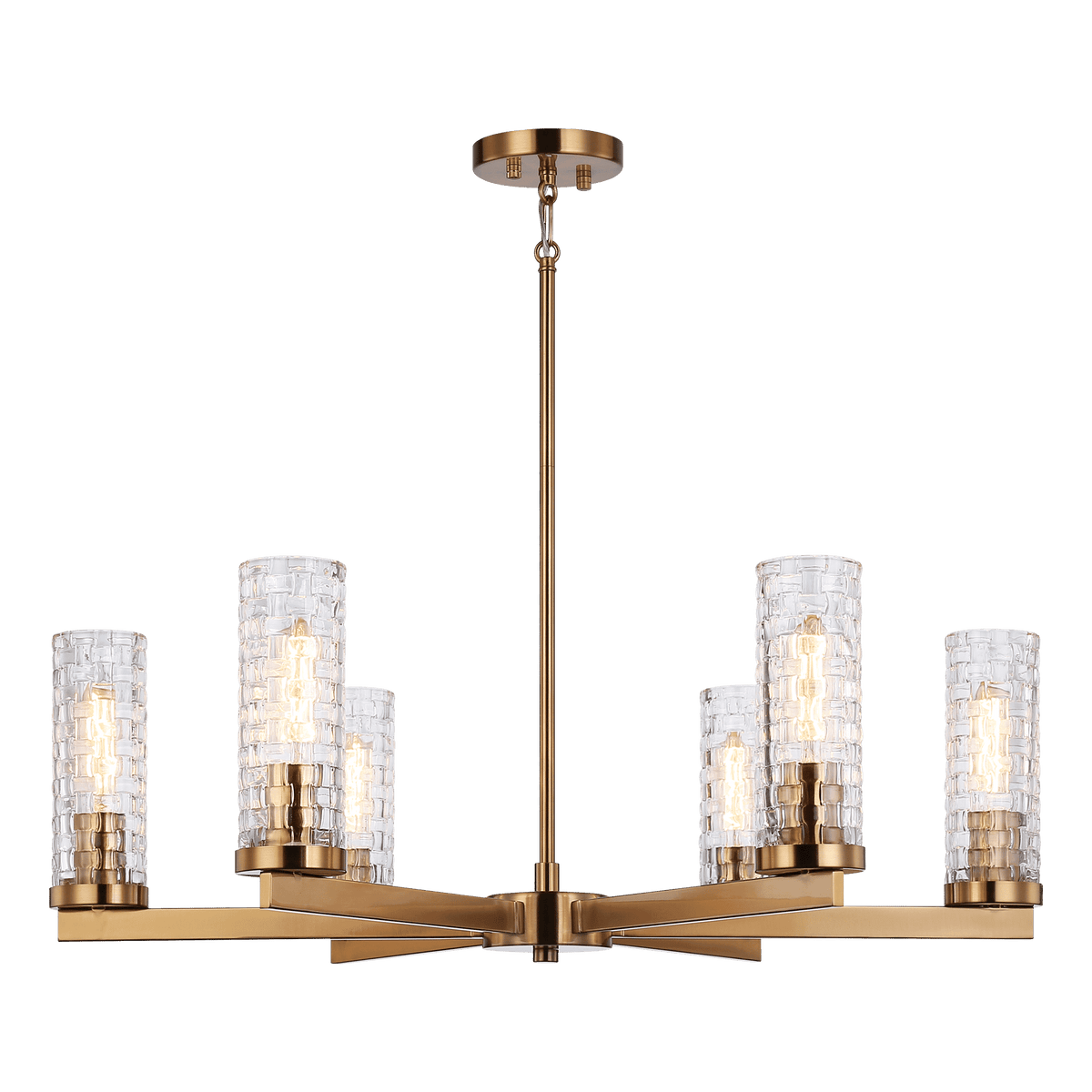Weaver 6-Light Aged Gold Chandelier by Matteo Lighting C32106AG