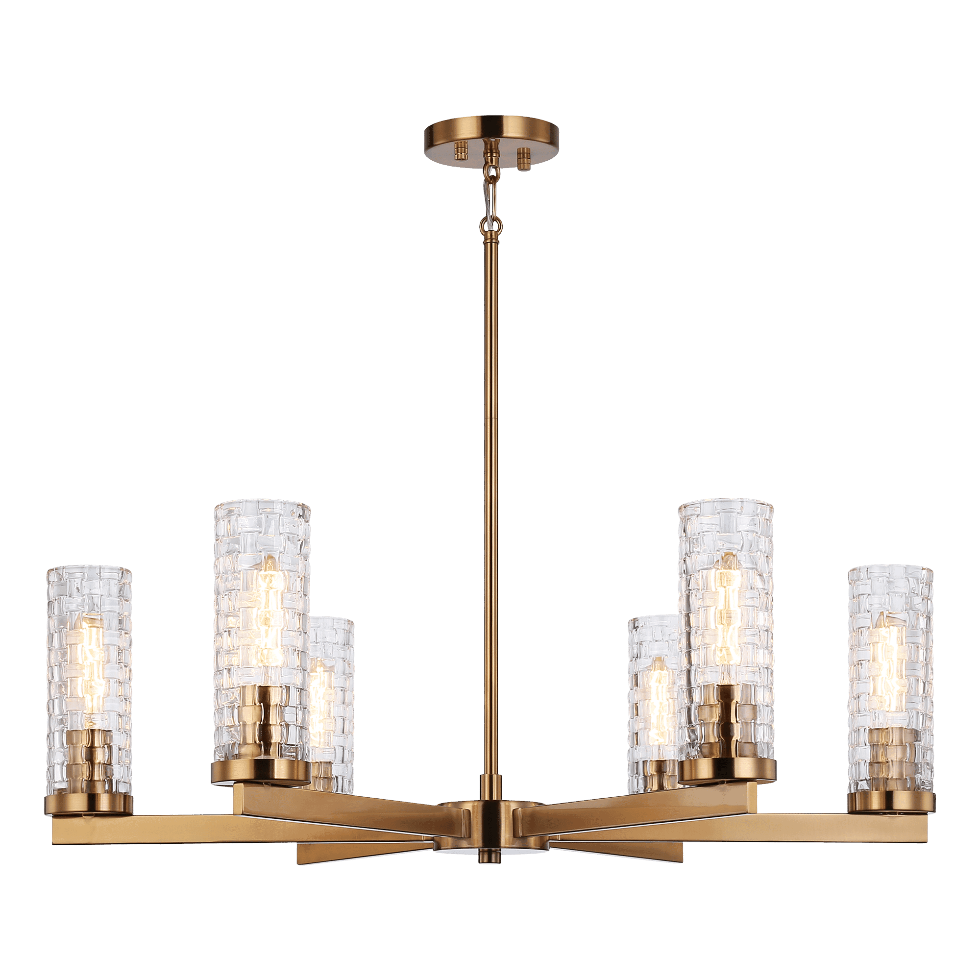 Weaver 6-Light Aged Gold Chandelier by Matteo Lighting C32106AG