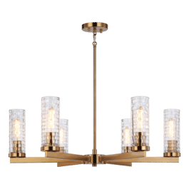 Weaver 6-Light Aged Gold Chandelier by Matteo Lighting C32106AG