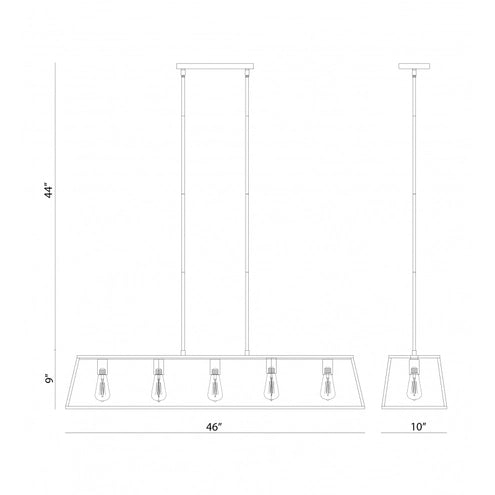 Candor 5-Light Rusty Black Chandelier – Matteo Lighting