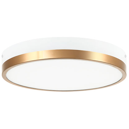 Tone 12" LED Flush Mount White/Aged Gold by Matteo Lighting M15301WHAG
